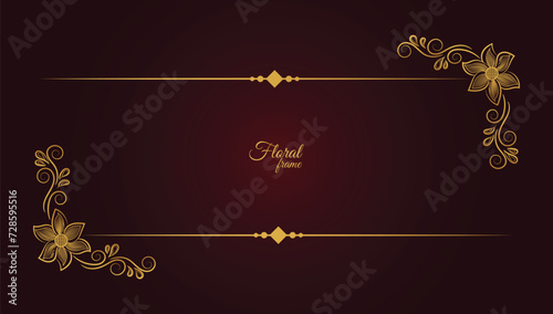 Flower Decorative Gold Frames And Borders