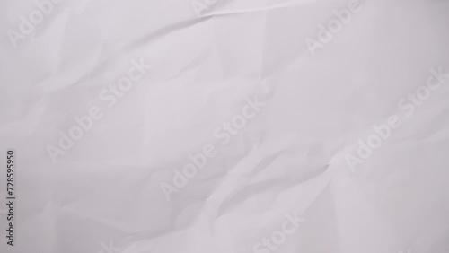 Stop Motion: background of white crumpled paper for background of documentary video