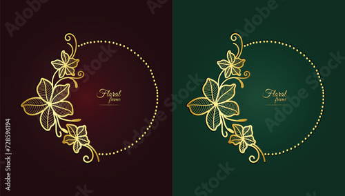 Flower Decorative Gold Frames And Borders