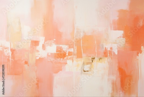 Abstract Painting of Orange and Pink Colors