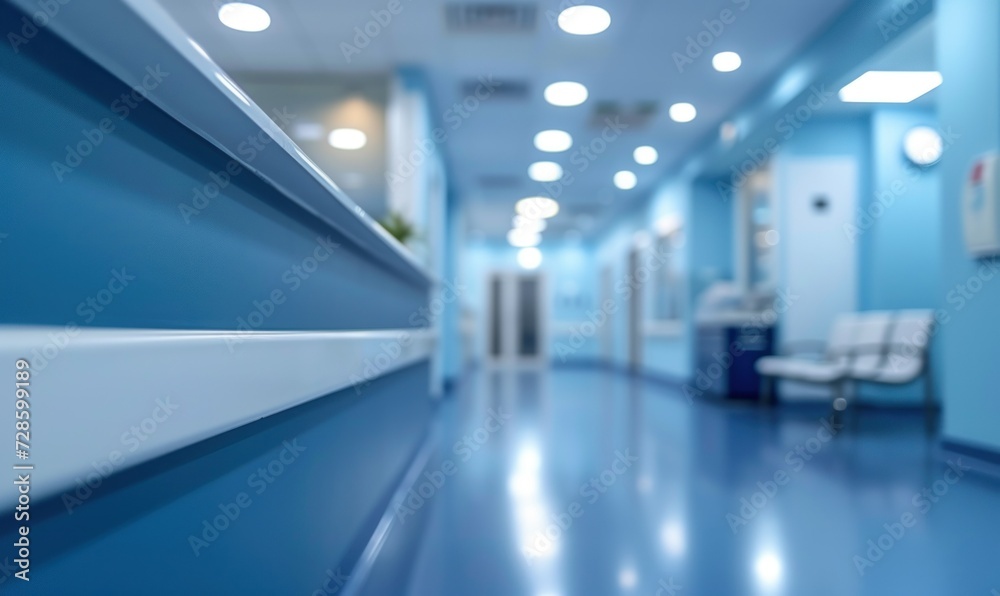 abstract blurred modern clinic interior 
