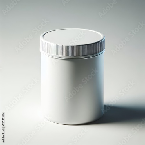 white plastic container mockup 