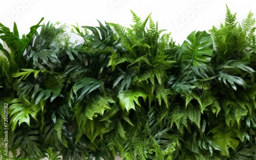 A Green Wall With Plants Growing On It