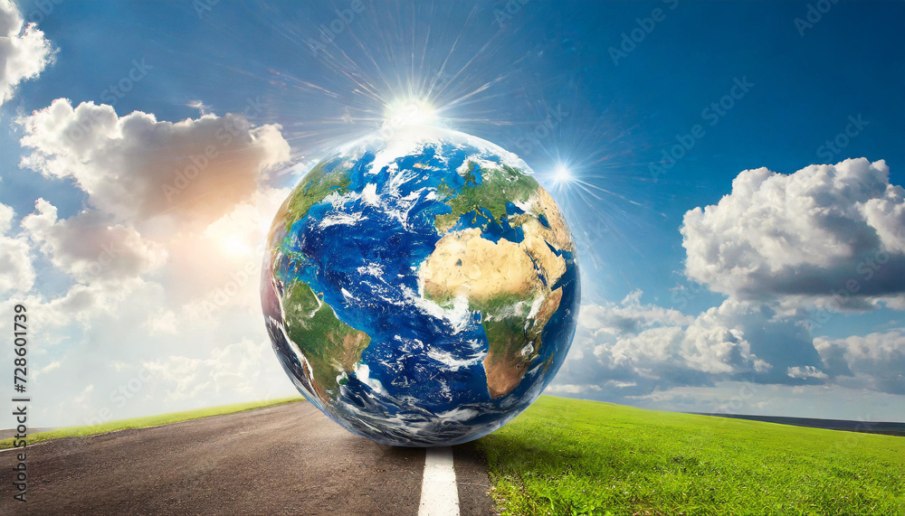 Colorful globe, symbolizing global unity Colorful globe, symbolizing global unity