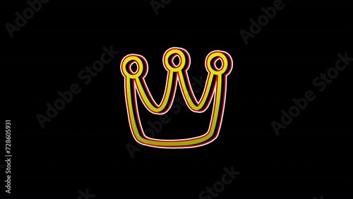 Animated Cartoon Element Crown with Alpha Channel 