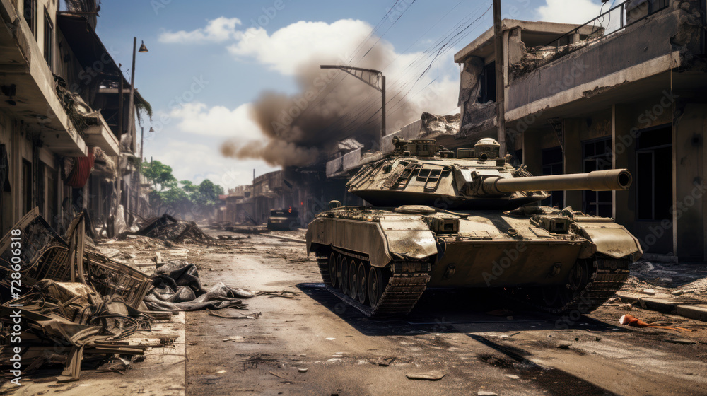 Tank on street Tank on street