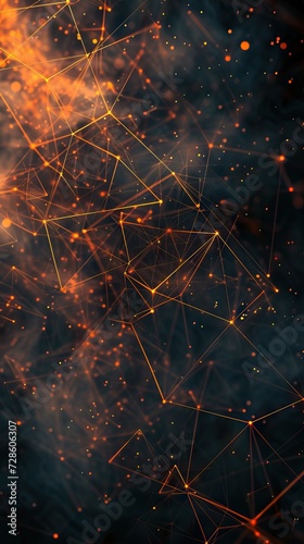 Background big data visualization futuristic technology. Abstract Music background. Beautiful motion waving dots texture with glowing defocused particles. AI generated illustration