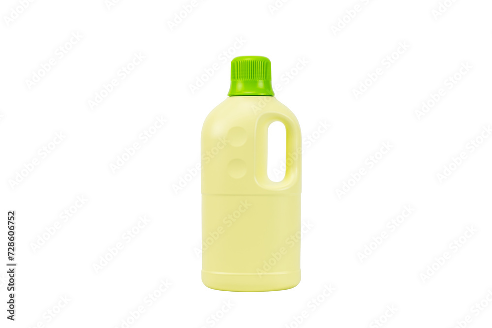 Yellow plastic bottle with cleaning liquid isolated on white background with clipping path. Yellow plastic bottle with cleaning liquid isolated on white background with clipping path.
