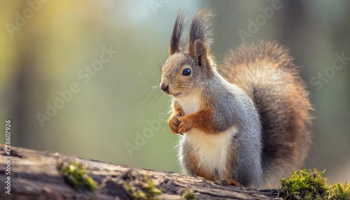 portrait of a squirrel in nature