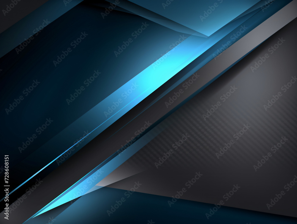 Abstract blue light dark grey metallic overlap