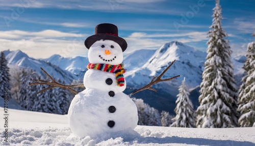 snowman on snow © Wayne