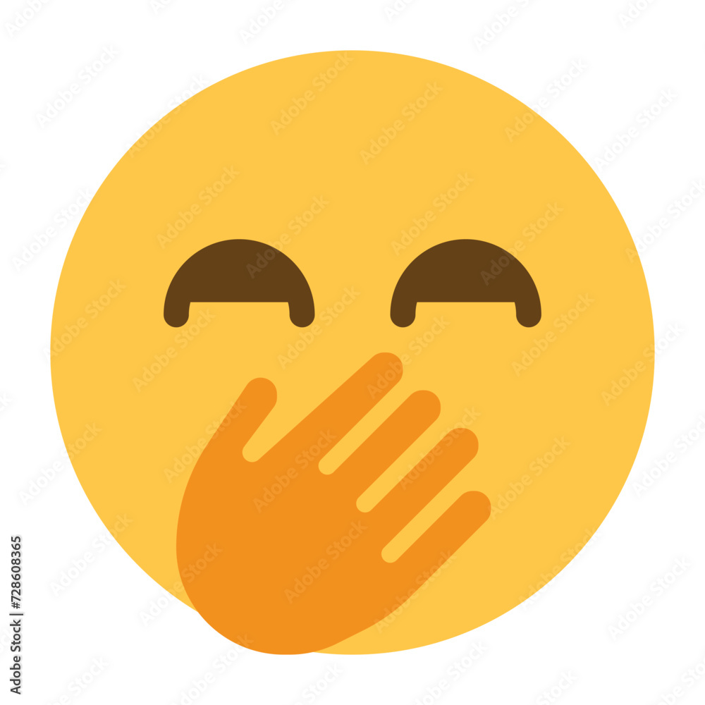 Hand over mouth emoji icon Hand over mouth emoji icon