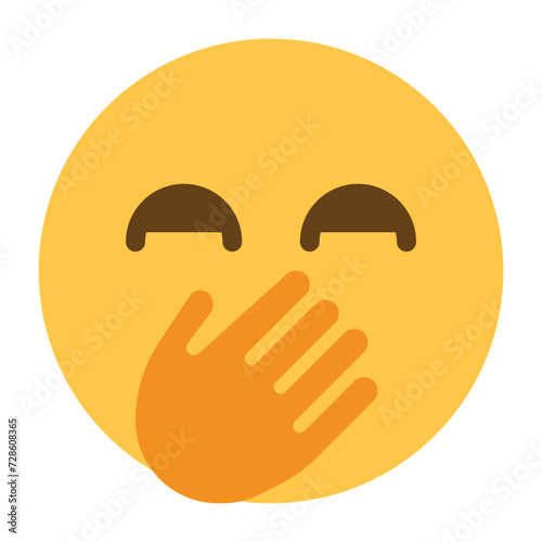 Hand over mouth emoji icon