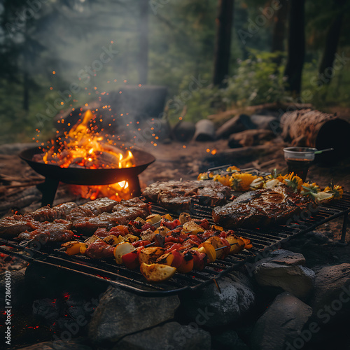 grilling food camping