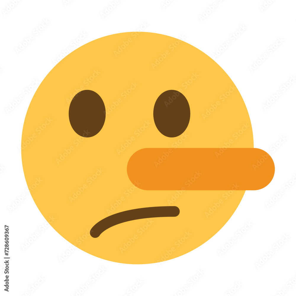 Fototapeta premium Lying face emoji icon