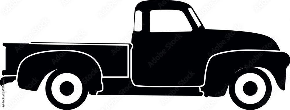 Truck SVG Cut File for Cricut and Silhouette, EPS ,Vector, PNG , JPEG, Zip Folder