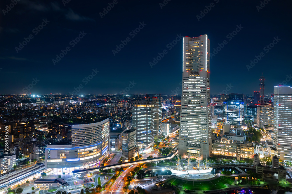 神奈川県横浜市　横浜みなとみらいの夜景