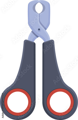 Domestic claw cutter icon cartoon vector. Grooming hand. Metal scissors