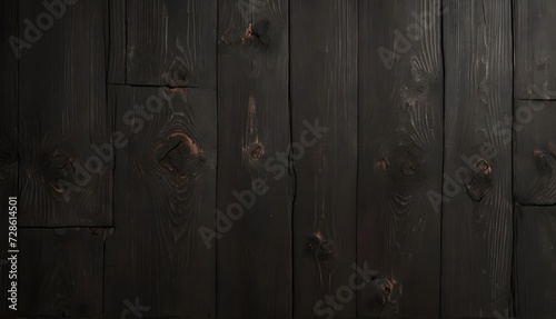 Surface of the old black wood texture, old vintage Wooden textured background, dark wood Surface