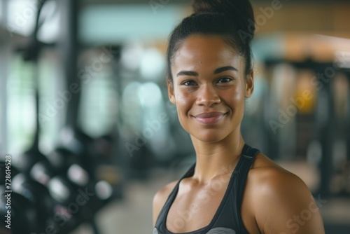 Woman Standing in Front of Gym Machine