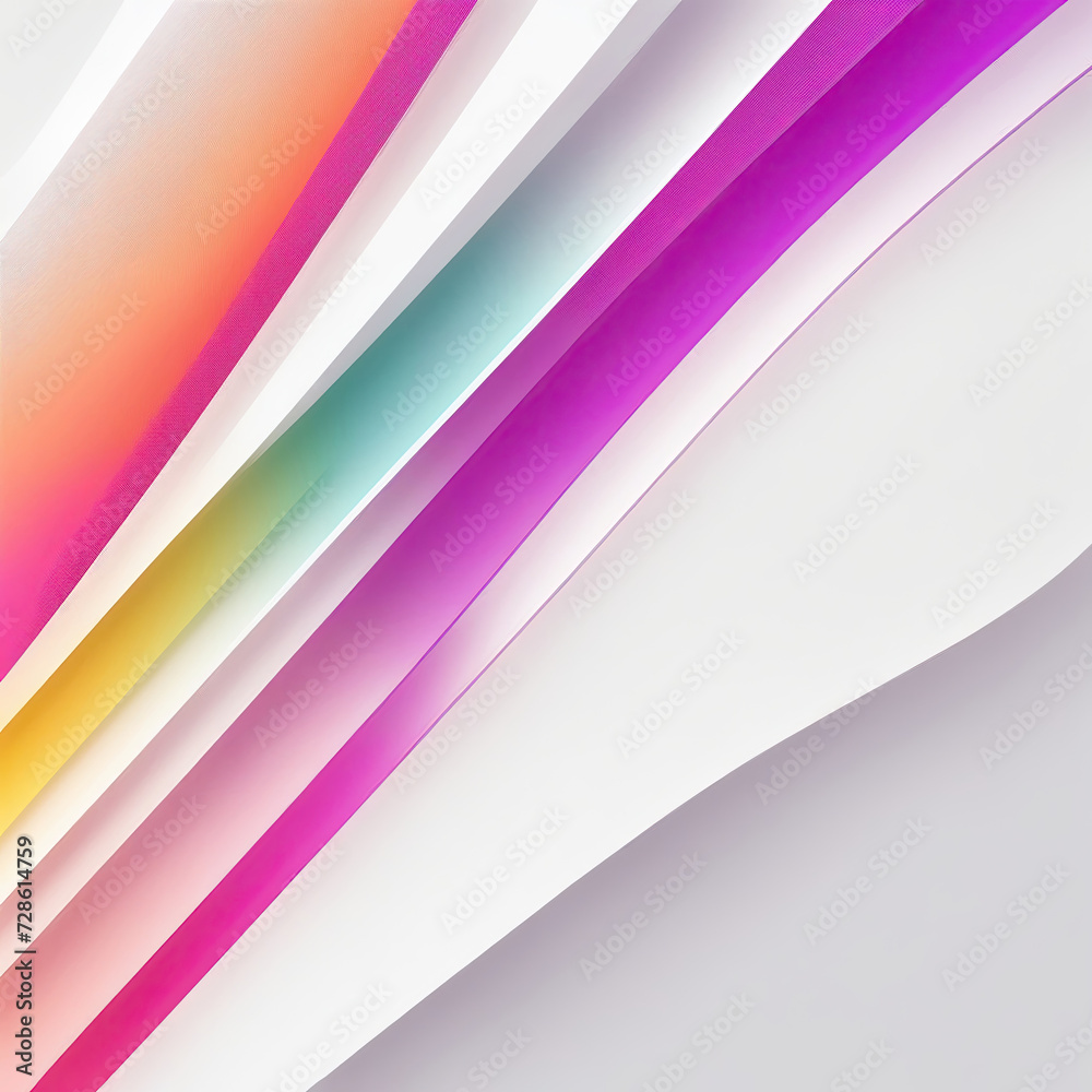Fototapeta premium Abstract White and Colorful gradient 3D bar line background