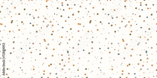 Seamless confetti pattern with dots. Pastel boho bolts. Vector bohemian background for wrapping paper. Abstract pastel splatter. For print templates or textiles.	