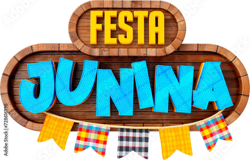logotipo 3d varejo, promocao de sao joao, festa junina no brasil. descontos de arraia, selo de supermercado, desconto