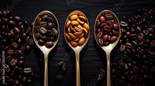 coffee beans in spoon