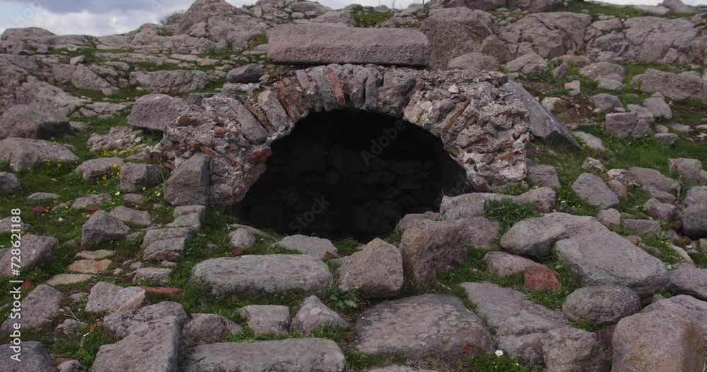 An ancient stone well in Pergamum. An ancient stone well in Pergamum.