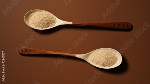 spoons full of rice