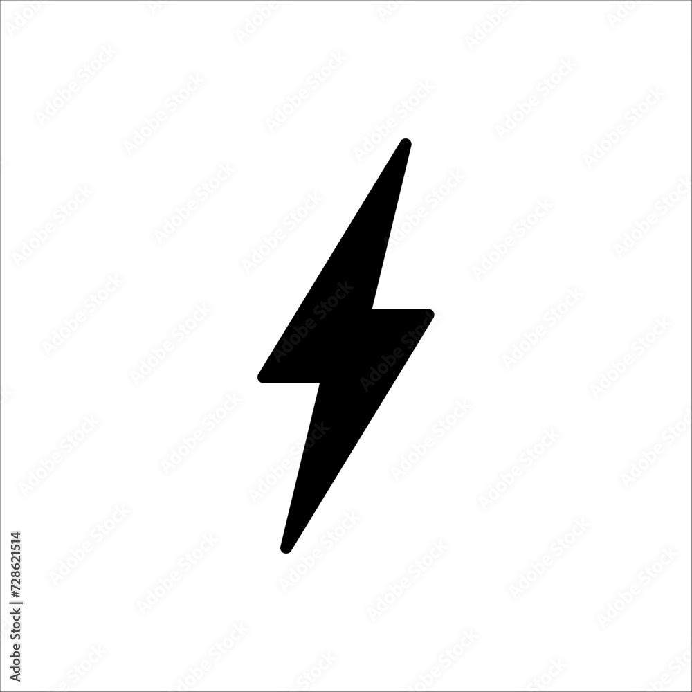 Lightning icon illustration. electric sign and symbol. power icon isolated on white background. Lightning icon illustration. electric sign and symbol. power icon isolated on white background.
