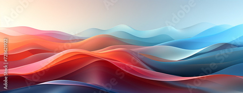 wide background banner image with colorful abstract waves 