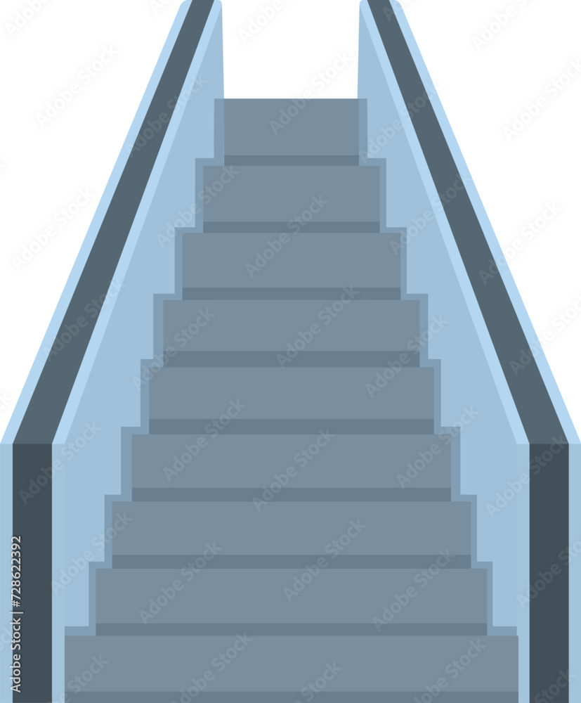 Fototapeta premium Subway modern escalator icon cartoon vector. Vehicle passenger. Exit service