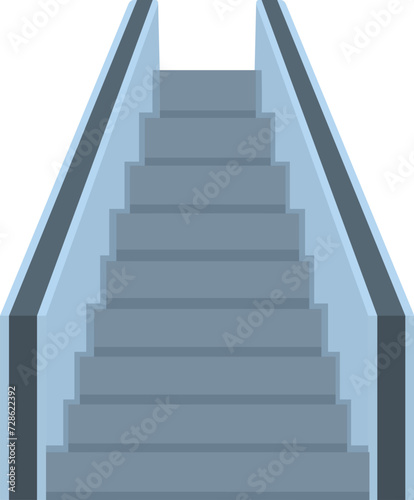 Subway modern escalator icon cartoon vector. Vehicle passenger. Exit service