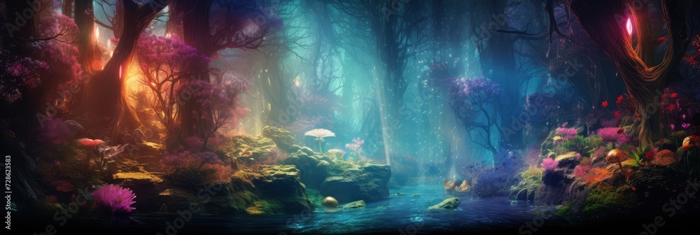 A Magical Fairy Tale Forest With Abstract, Background Image, Background For Banner, HD A Magical Fairy Tale Forest With Abstract, Background Image, Background For Banner, HD