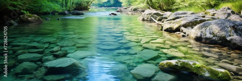 A Peaceful Mountain Stream Fishing Gradient  Background Image  Background For Banner  HD