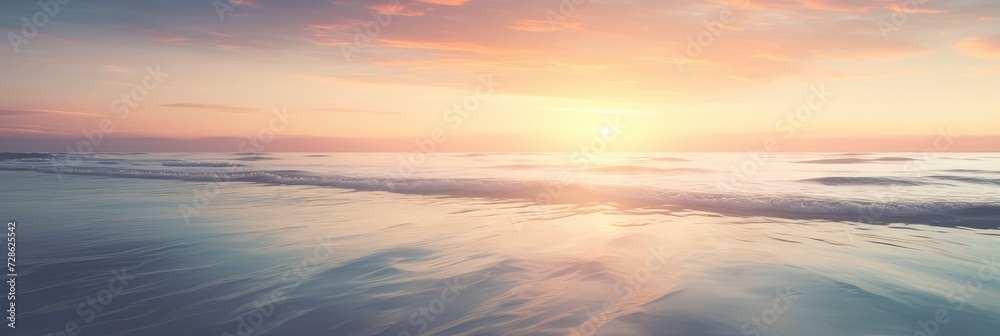 A Serene Abstract Coastal Scene At Sunset, Background Image, Background For Banner, HD
