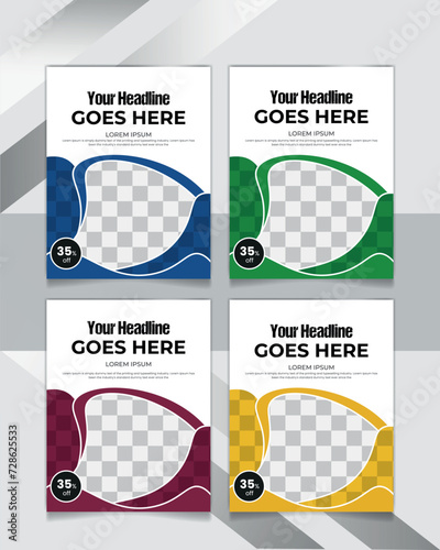 Healthy food menu minimalis flyer design and restaurant poster design template