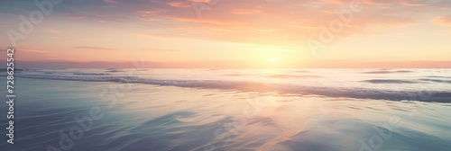 A Serene Abstract Coastal Scene At Sunset, Background Image, Background For Banner, HD © ACE STEEL D