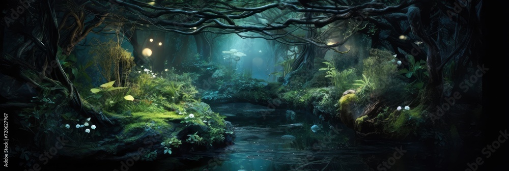 A Tranquil Abstract Of A Secret Garden, Background Image, Background For Banner, HD A Tranquil Abstract Of A Secret Garden, Background Image, Background For Banner, HD