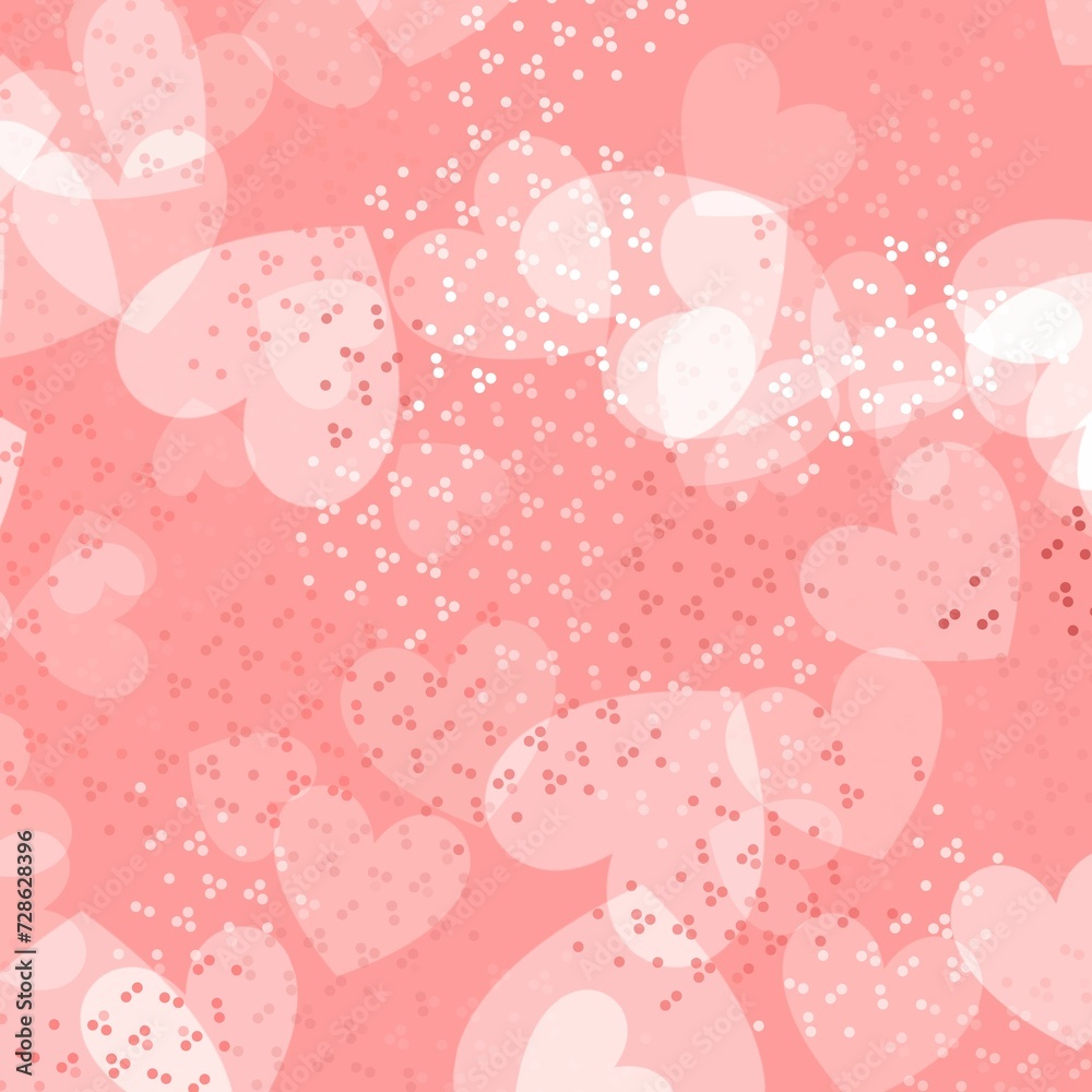 Romantic Pink Heart Seamless Pattern: Valentine's Day Love in Every Stitch