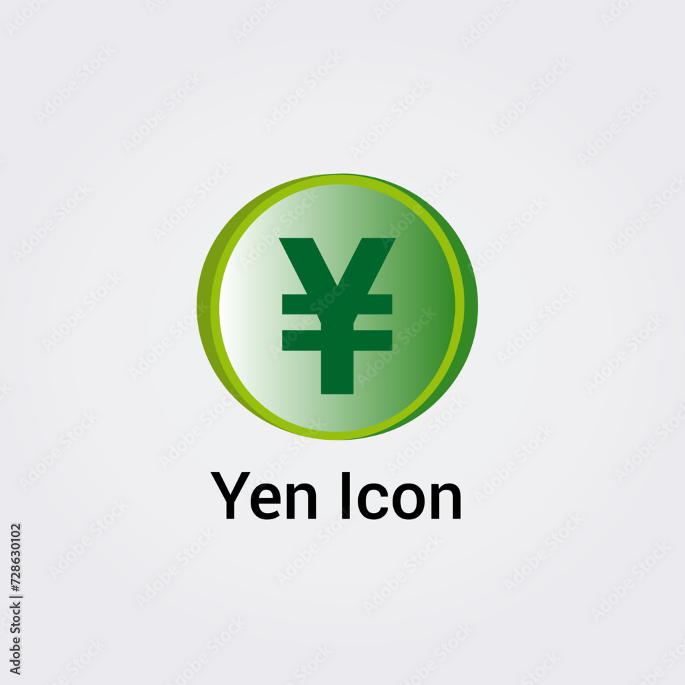 Icône Yen Logo Illustration Devise Europe Couleur Vert dans Cercle Rond Vecteur Icône Yen Logo Illustration Devise Europe Couleur Vert dans Cercle Rond Vecteur