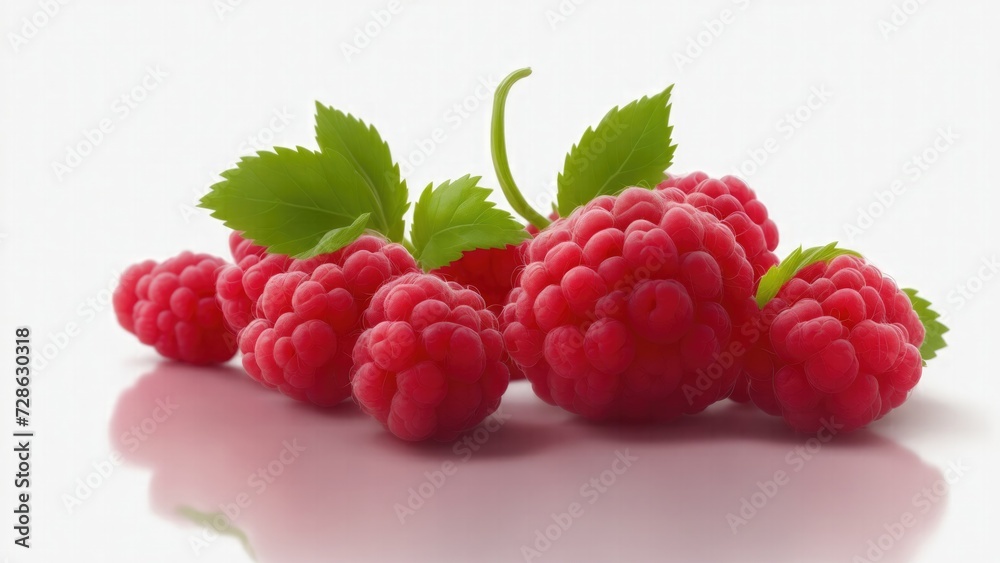 Raspberries on White Background Raspberries on White Background