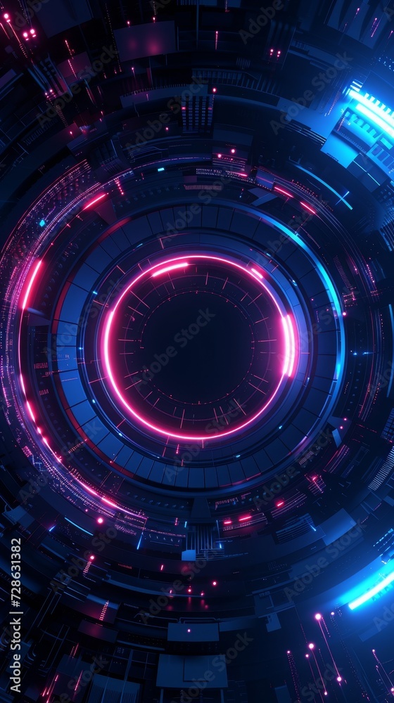 pink and blue lights futuristic background