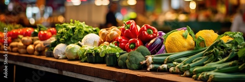 A Vibrant Abstract Food Market Scene  Background Image  Background For Banner  HD