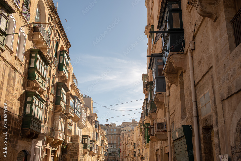 The streets of Valetta, Malta