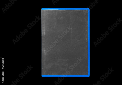 Canvas Print DVD disk video case on black background
