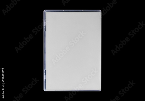 Canvas Print DVD disk video case on black background