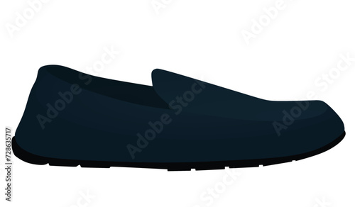 Blue  summer loafer. vector illustration