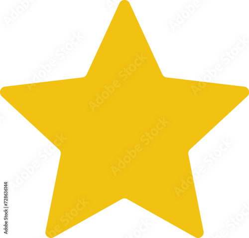 Star shape. Star icon. 5 Five Stars customer product rating review flat icon for apps and websites. Yellow star Rating symbol vector.